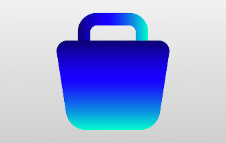 shopping cart over a blue background